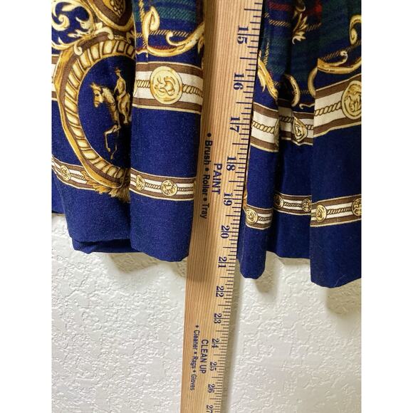 VTG 90s Gaucho Pants Womens Size 10 Plaid Wide Leg Elastic Waist USA Preppy - Picture 10 of 13